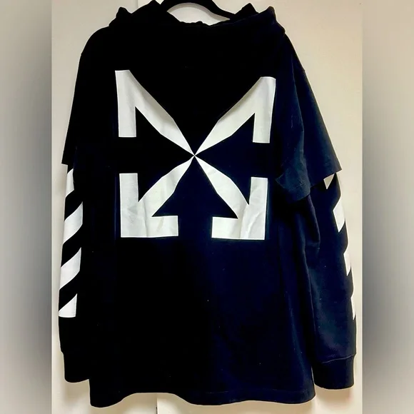 OFF WHITE BLUE MONA LISA HOODIE IN BLACK Shirts